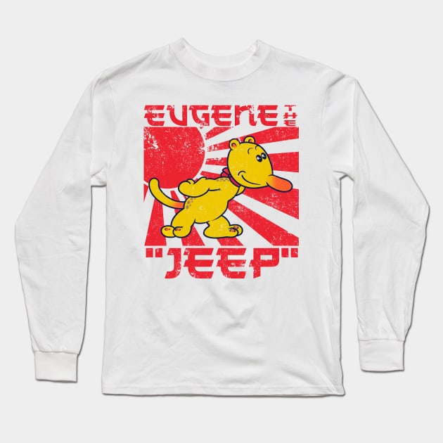 Eugene The Jeep Retro Japanese Popeye Long Sleeve T-Shirt by thelazyshibaai